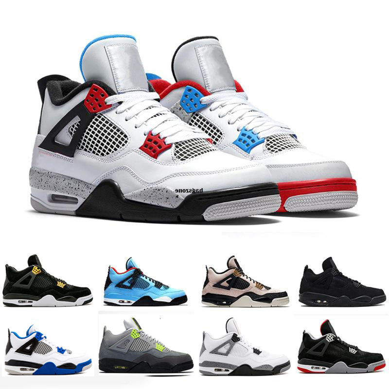 

New 4 Silt Red 4s What Men Basketball Shoes Women Wings white cement Bred Cool Grey Royalty Mens sports sneakers 5.5-13, Color 29
