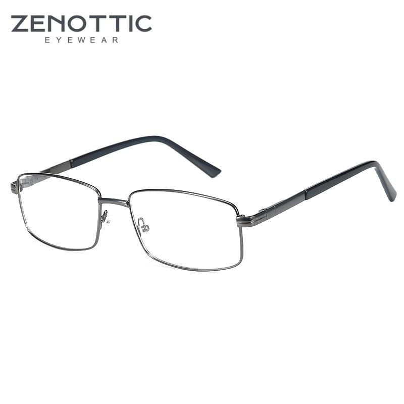 

ZENOTTIC Men Titanium Alloy Glasses Frames Business Style Male Square Ultralight Optical Myopia Prescription Eyeglasses Frame