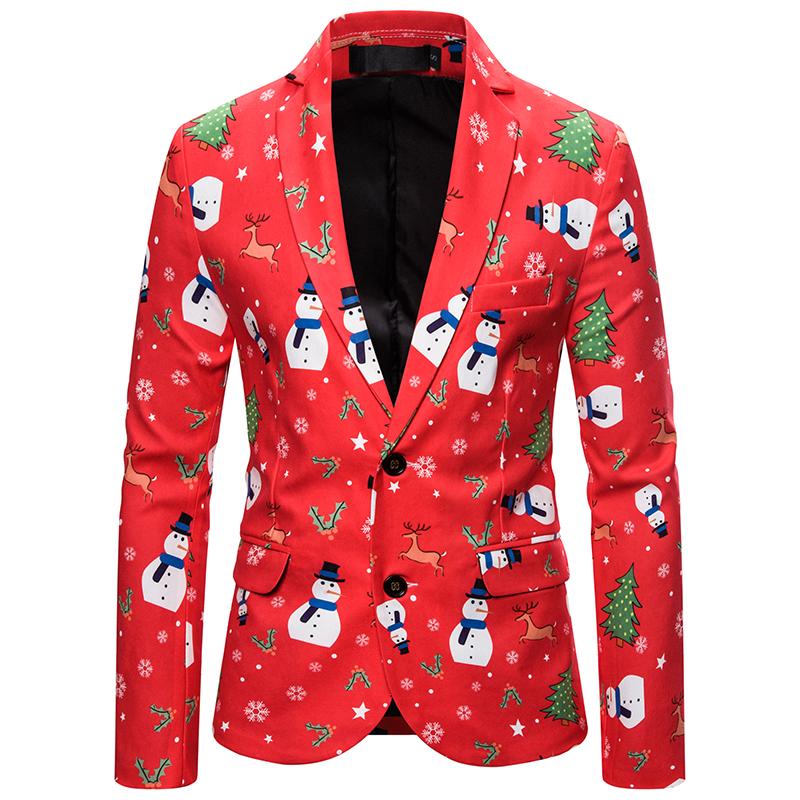 

Laamei Popest Christmas Suit Men Slim Fit Fashion Coat Prom Suits With Jacket And Pant Men Celebrating, Red