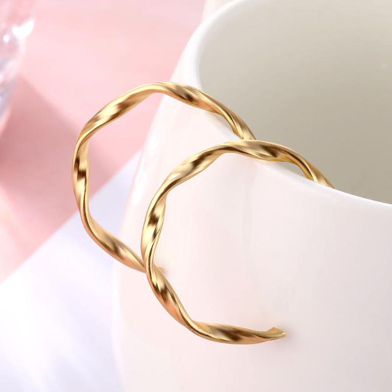 

Hoop & Huggie ALIUTOM Vintage Geometric Earrings For Women Gold Alloy Round Jewelry Gifts Fashion Hoops 2021