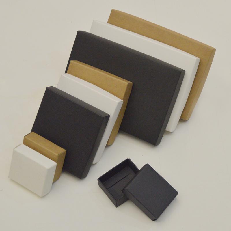 

10pcs/20pcs white black small gift boxes with lid kraft pepr box gift candy box small boxes for gifts packaging cardboard