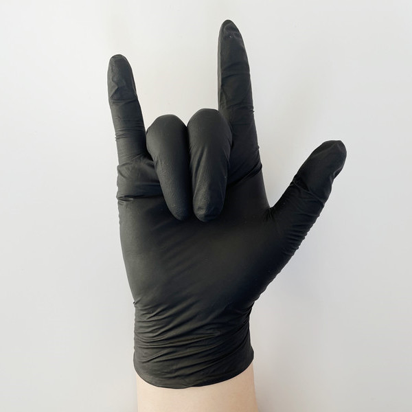 

Disposable Nitrile Gloves Safety White Strong Black Food Grade 100pcs OEM