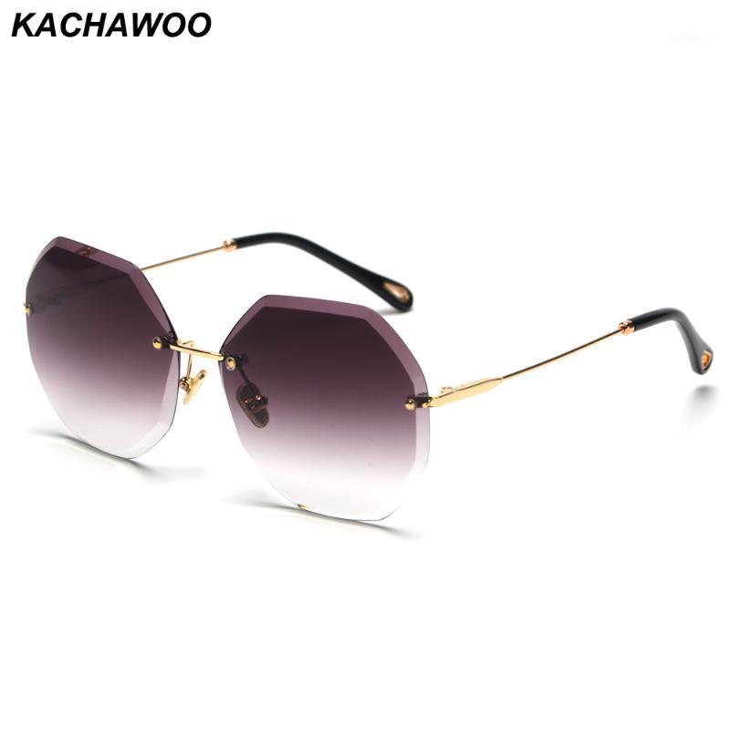 

Kachawoo Octagon Sunglasses Women Fashion No Frame High Quality Rimless Sun Glasses For Women Polygonal Aaccessories1