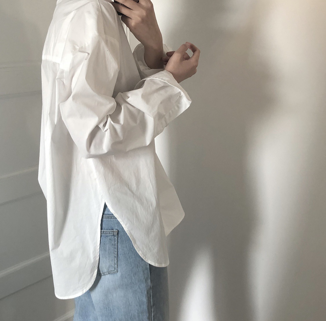 

Beginning Autumn New White Shirt Long-sleeve Women Vintage Designer Luxury Women's Clothes Nznr