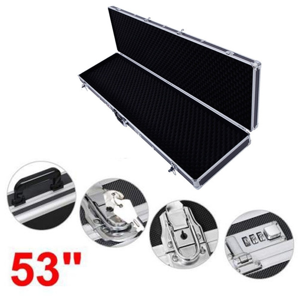 

Aluminum Framed Locking Gun Pistol HandGun Lock Box Hard Storage Carry Case Plano Gun Guard AW Tactical Case