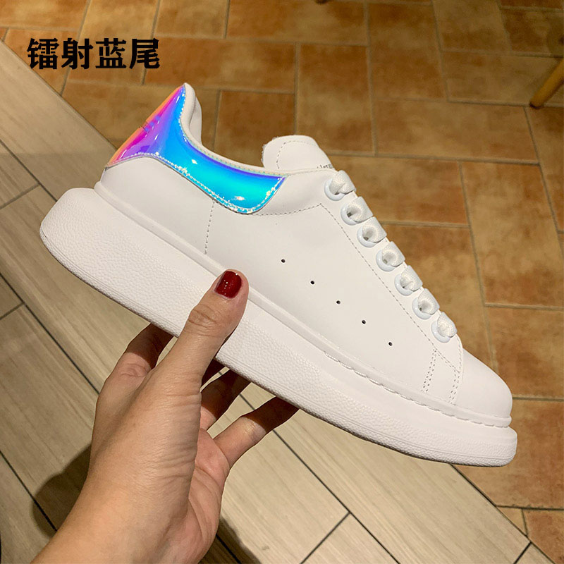 

2022 Designer Casual Shoes White Mens Sports Sneakers Womens Platform Trainer Leather Velvet 3M Reflective Scarpes Lace Up Chaussures dfgdrtd, Black