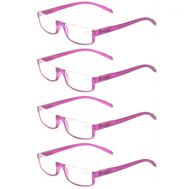 

4 Pack Reading Glasses Fashion Plastic Half Frames Eyeglasses Spring Women Hinge Purple Frame Material Lenses Optical Attribute1