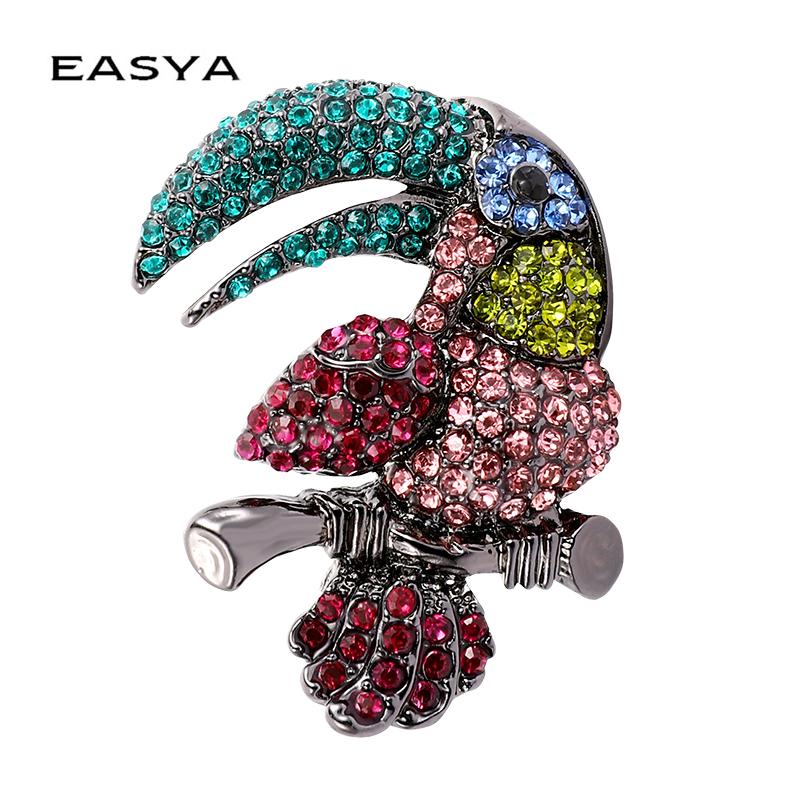 

Pins, Brooches EASYA Cute Bird Brooch Suit Simple Inlaid Zircon Accessories Clothing Corsage Jewelry Fashion