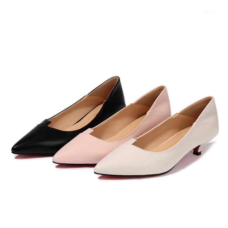 

Shoes Woman 2020 Female Pointed Toe Genuine Leather Women's Shoes Office Lady Elegant Sandals Elegant Chaussures Femme Shoe1, Beige