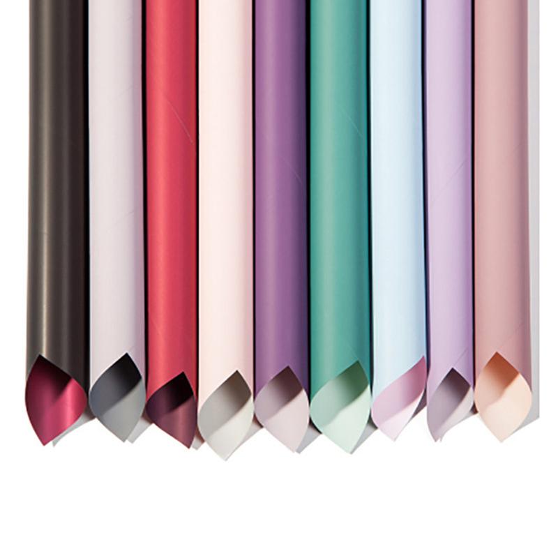 

20pcs/set Flower Wrapping Paper Korean Two-tone Gift Packaging Paper Waterproof Florist Wrapping Flower Bouquet Supplies