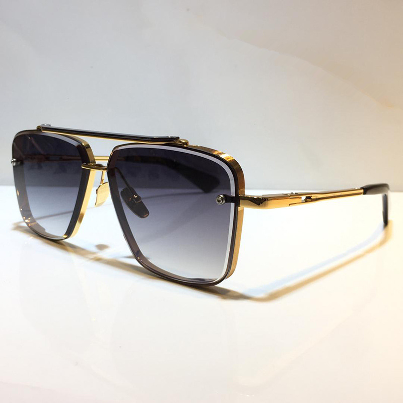 

men popular model M six sunglasses metal vintage fashion style sunglasses square frameless UV 400 lens come with package classical style, White;black