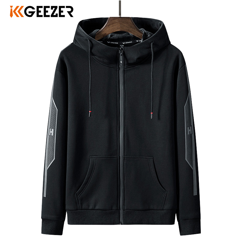 

Winter Men Hoodies Sweatshirts Fleece Zipper Big Size 5XL 6XL 7XL 8XL Black 68% Cotton Streetwear Warm Hooded Sportswear Male, 6118 black