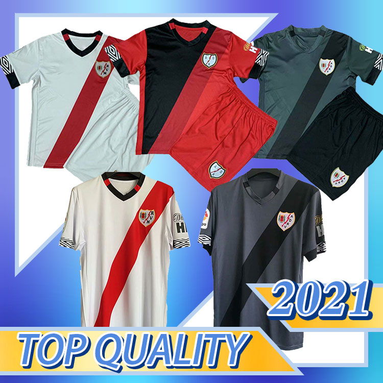 

Adult kids kit 20 2021 Rayo Vallecano Soccer Jersey Home Away Football Jerseys