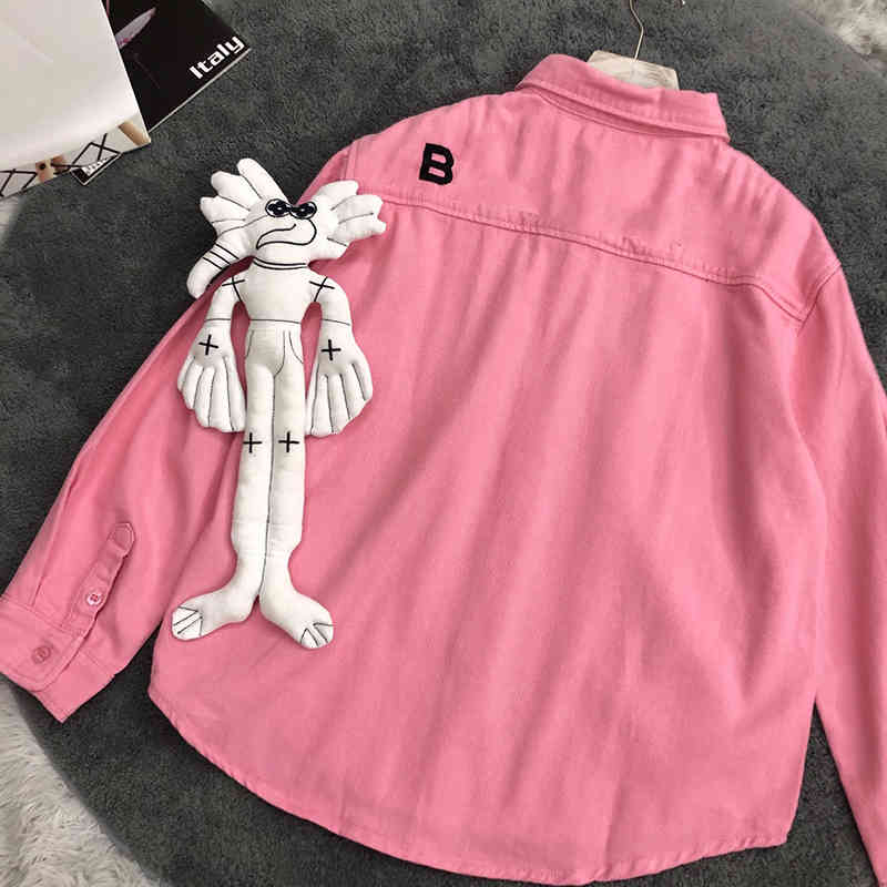 

Women' Sweaters Embroidery Women Personality Coats Cute Pink Color Female Brand Coat Birthday Gift for Girl Trendy Cotton Jackets 4RYH, 2# packaging bag