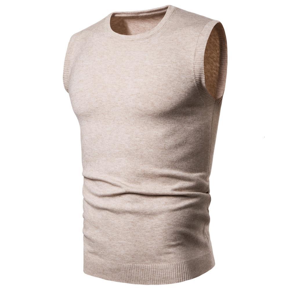 

2021 New Male Fashion Quality Cotton Thin Sweater Men Casual Mens Knitwear Clothes 0pd3, Khaki