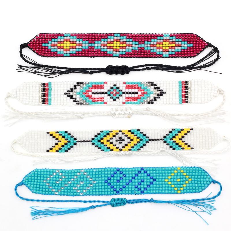 

Handmade Bohemia Seed Beads Friendship Bracelet Beaded Custom Mix-Colour Boho Bracelets For Women Men Dropshipping 2020