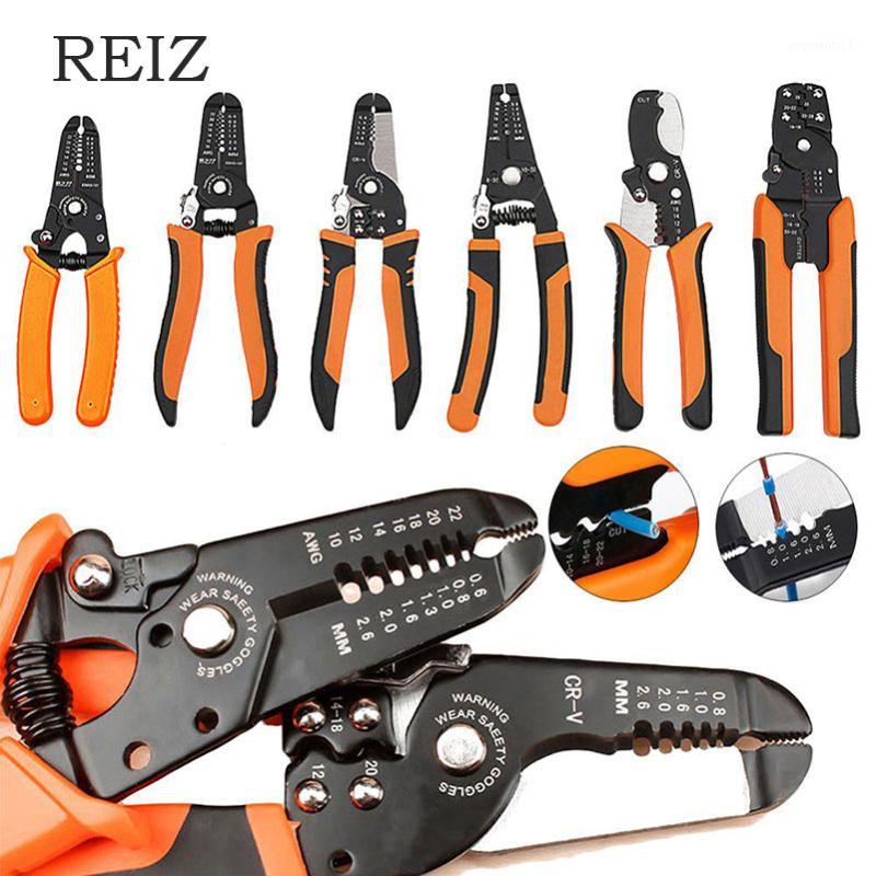 

REIZ Multifunctional Wire Cable Stripper Steel Wire Stripping Electrician Pliers Cutting Stripping Hand Tool Crimping Pliers1