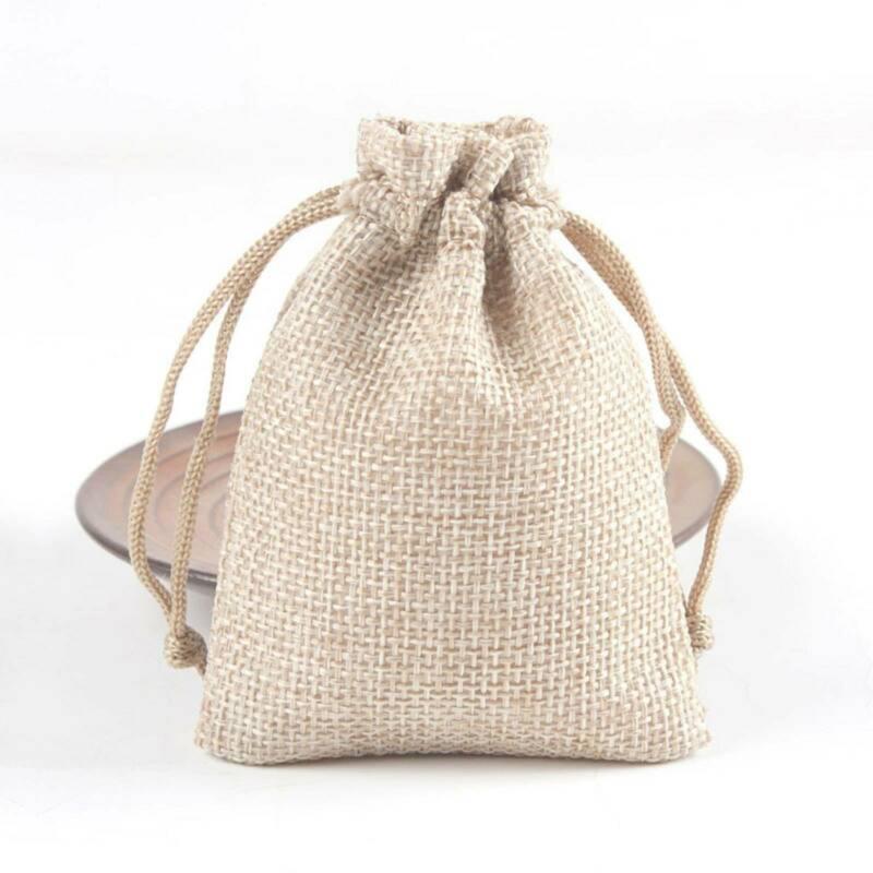 

Linen Gift bag Jute Sack Jewelry Pouch Drawstring Wedding Container Kit