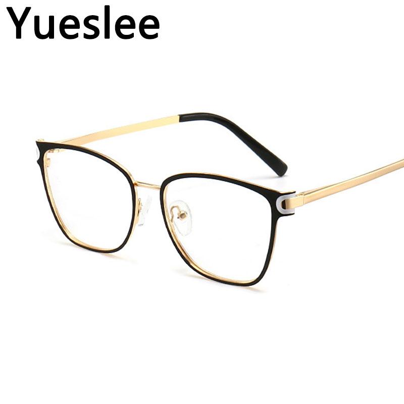 

49757 Metal Square Retro Anti Blue Light Glasses Frame Men Women Optical Fashion Computer Eyeglasses