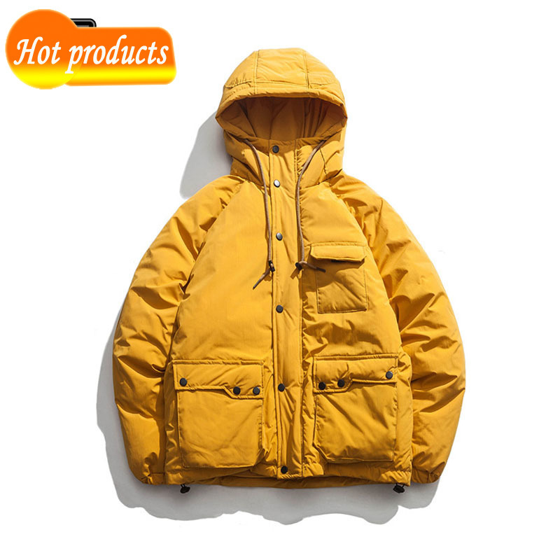 

2020 Jacket Men's New Arrivals Casuahooded Parkas Fashionable Jackets Released Hot Winter Cotton Parka Streetwear Coat, Black