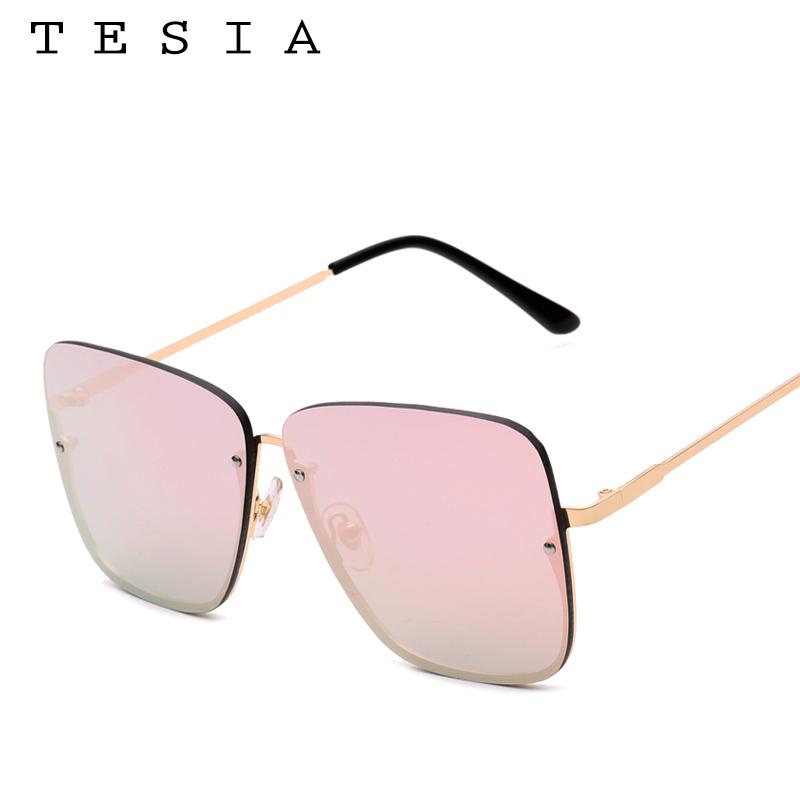 

Sunglasses Women Mirror Coating Mental Vintage For Oversize Female Glasses Design