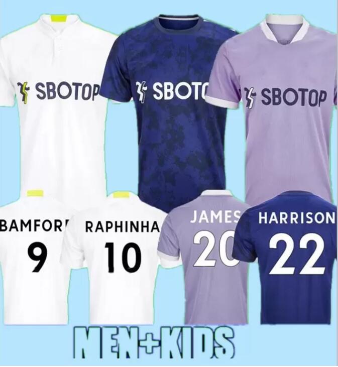 

21 22 RAPHINHA third soccer jerseys Fans player version 2021 2022 FIRPO HARRISON HERNANDEZ COSTA BAMFORD PHILLIPS Men kids kits football, Black
