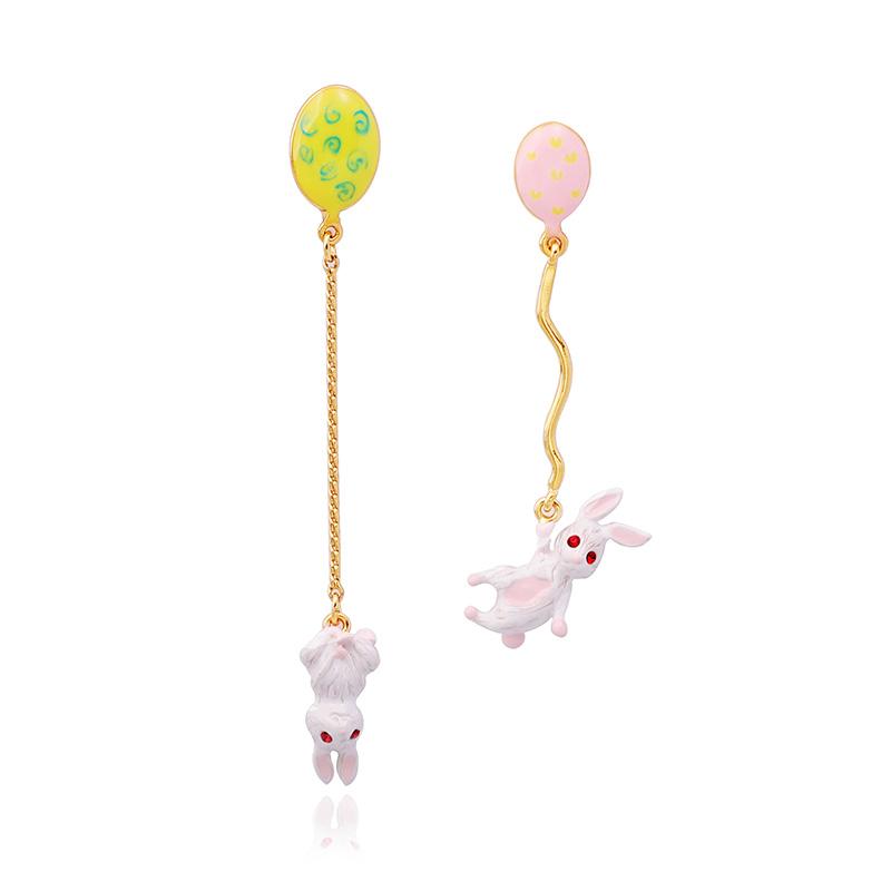 

Stud Juicy Grape Fashion Cute Long Asymmetric Earrings Female Hand-painted Enamel Balloon Jewelry