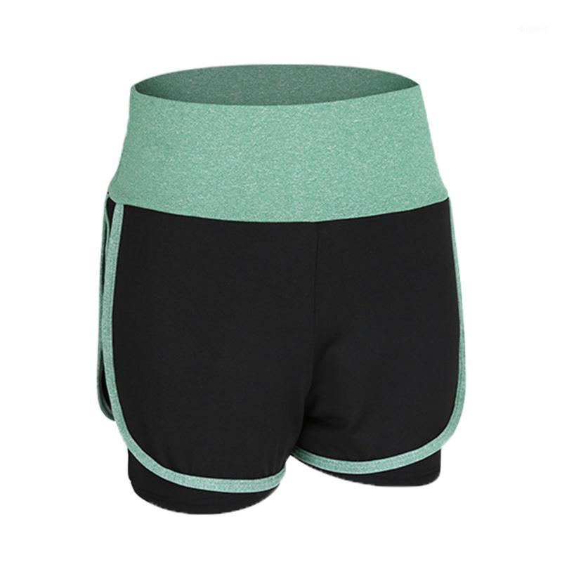 

Women 2 In 1 Running Shorts Elastic Waist Running Tight Yoga Short Woman Sports Short Gym Fitness Shorts Sportswear1, Green