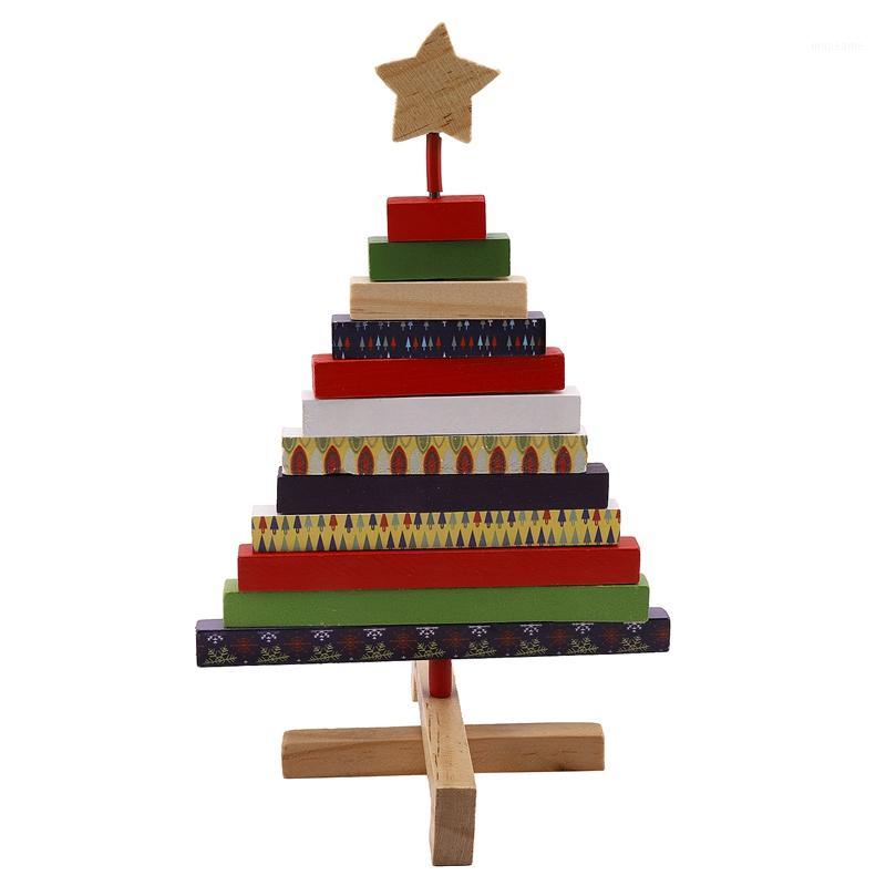 

Christmas Tree Pendants Xmas Tree Mini Rotating Wooden Desktop Ornaments Decorations Creative Christmas Home Decor Gifts1