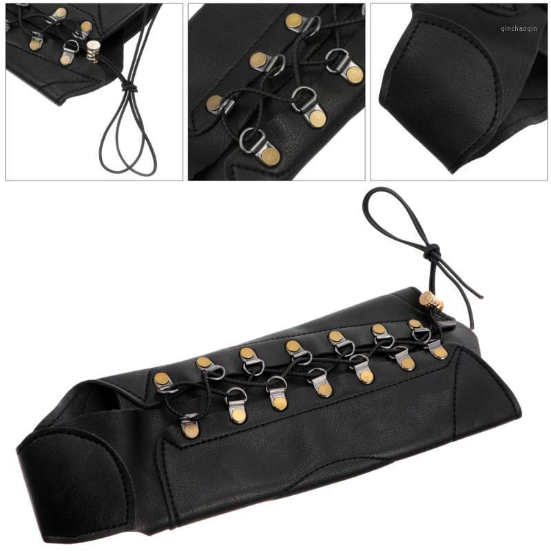 

1 PC Archery Arm Guard Durable Prime PU Leather Adjustable Forearm Protector Shooting Glove Archery Arm Guard1, Black