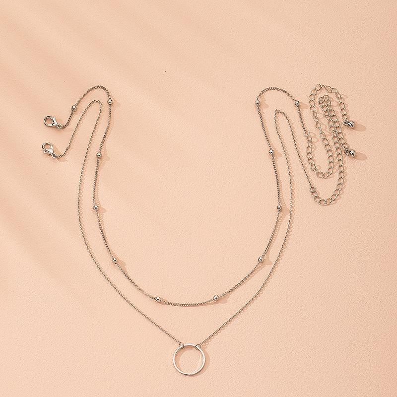 

Fashion Minimalist style geometric circle simple Round pendant necklace for women choker jewelry