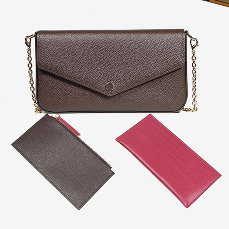 

With Box Fashion shoulder Bags Crossbody Bag Wallet Backpack Handbags Purses Card Holder Tote Bag sacs femme wallet, L1