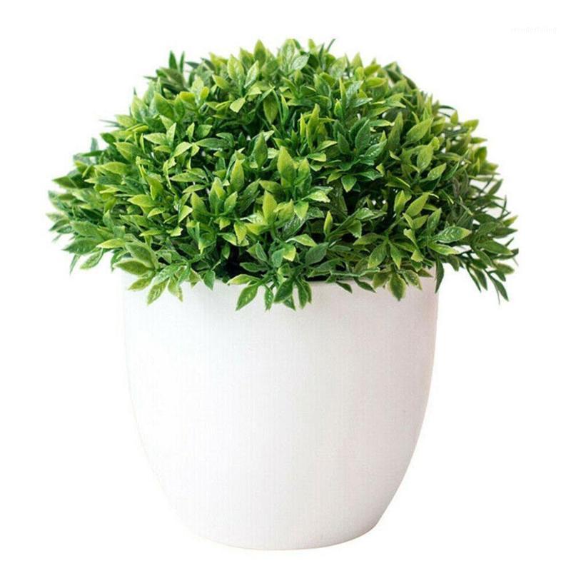 

1pc Artificial Plants Bonsai Small Tree Pot Plants Fake Flowers Potted Ornaments For Home Decoration Hotel Garden Decor Bonsai1, As shown