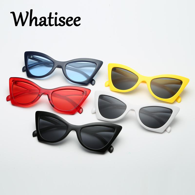 

Whatisee Cat Eye Women Sunglasses Brand Designer Retro Sunglass Man Vintage Female Eyewear UV400 Classic Sun Glasses Shades