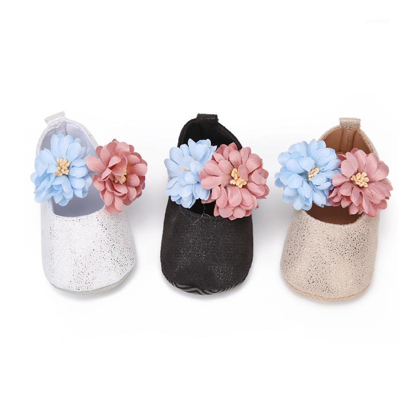 

Cute Baby Girls Shoes Toddler Princess Flower Infant Anti-slip Soft First Walker Girls Boys Soft Sole Warm Flats Footwear1, Black