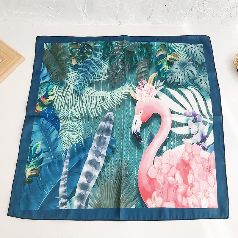 

Fashion Hair Scarf For Women Small Handkerchief Silk Satin Neck Scarfs Female 55*55cm Cute Bag Scarves For Ladies Drop shipping1