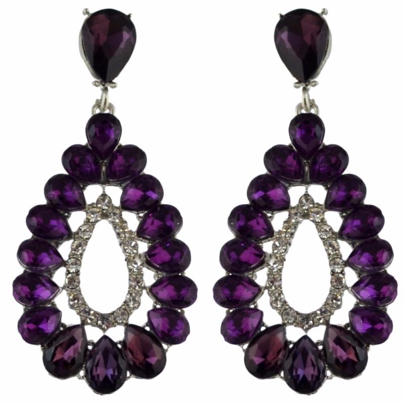 

Dangle & Chandelier Elegant Drop Earrings For Women Bridal Long Big Crystal Earring Wedding Beaded Statement Jewelry