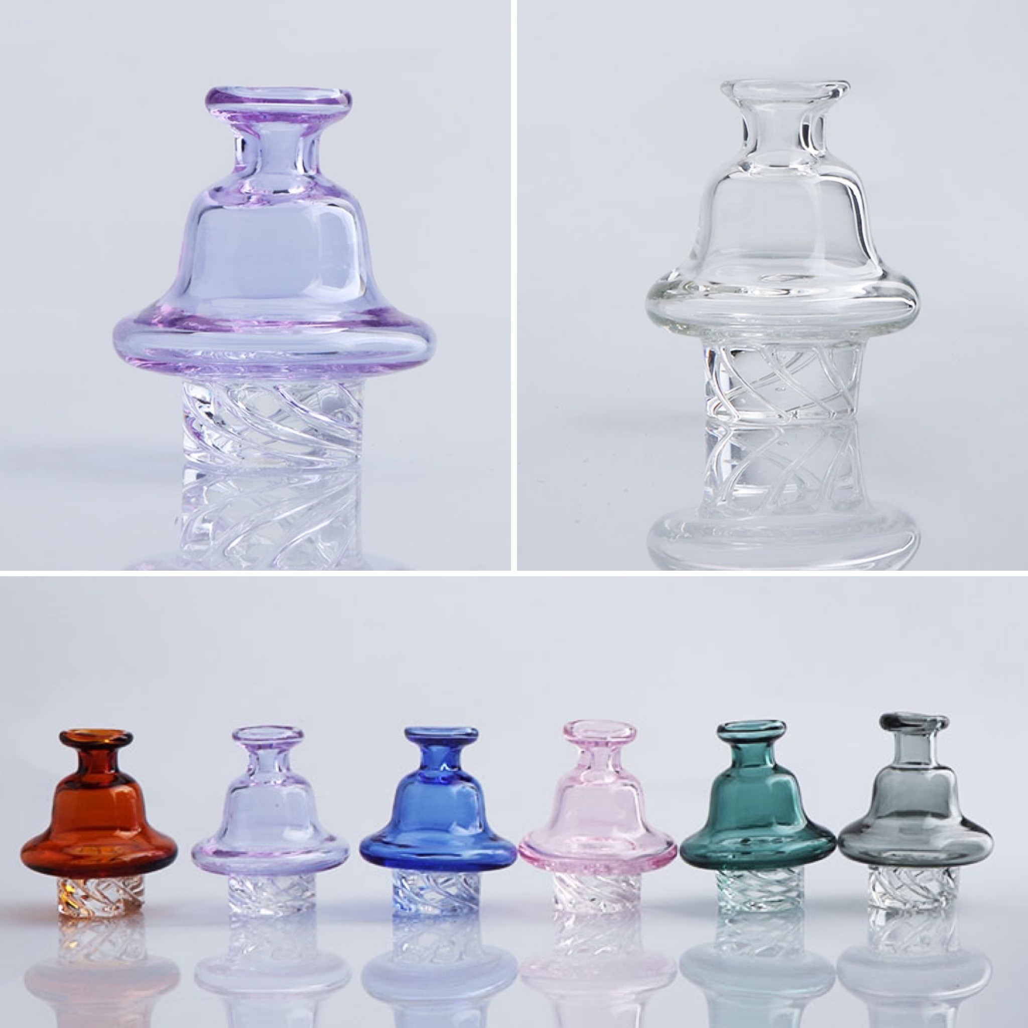 

UFO Spinning Carb Caps Glass Bubble Carb Caps For 10mm 14mm 18mm Beveled Edge Quartz Bangers Nails Rigs Water Bongs Pipes