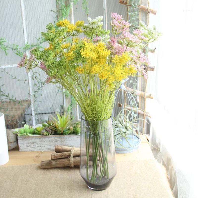 

5 Forks/Branch Artificial Silk Flower Bud for Wedding Party DIY Home Christmas Garden Decoration Fake Flower Multi-colored Flore1, Green