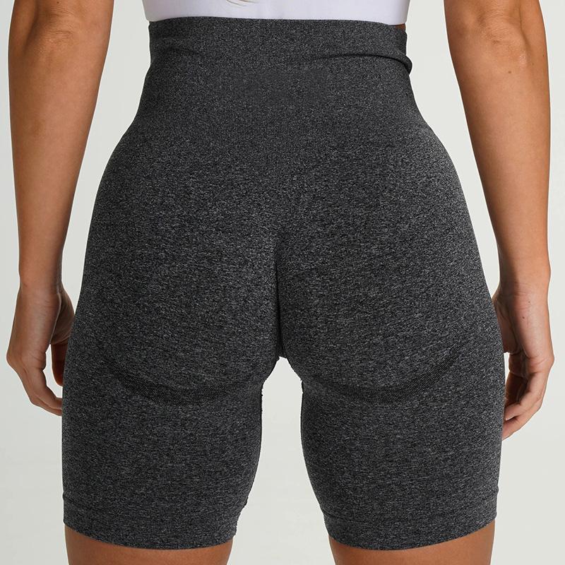 

High Waist Seamless Yoga Shorts Women Sports Shorts for Running Fitness Biker Athletic Sexy Push Up Gym Short Leggings, Gray