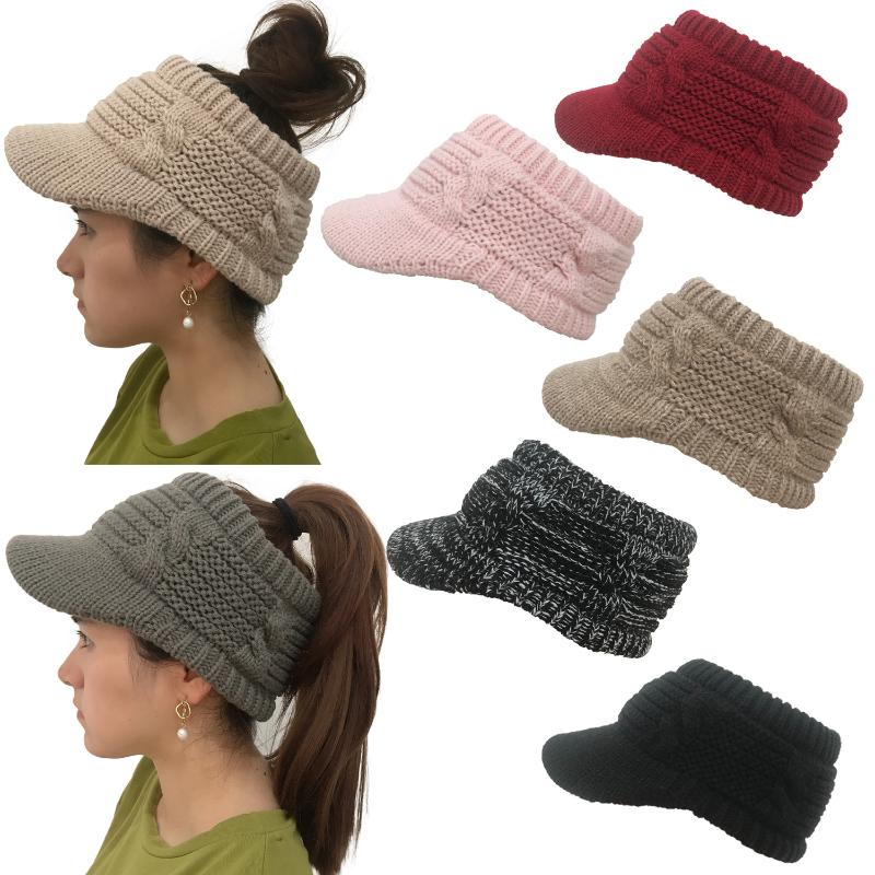 

Winter Hats for Women Hats Cap Warm Lady New Women Stretch Knitted Crochet Beanies, Black