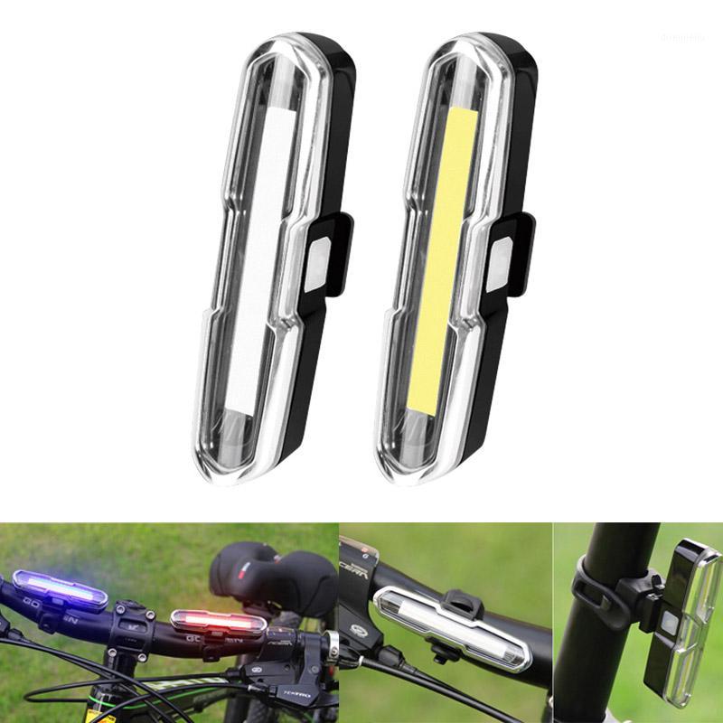 

Hot! USB Rechargeable Front Rear tail Bicycle Light LED Bike Taillight Cycling Lamp COB light 500 mha battery1