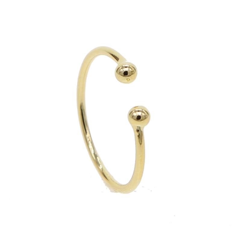 

adjustable size Open Rings Round simle Gold Color jewelry for Girls Women Eternity Ring