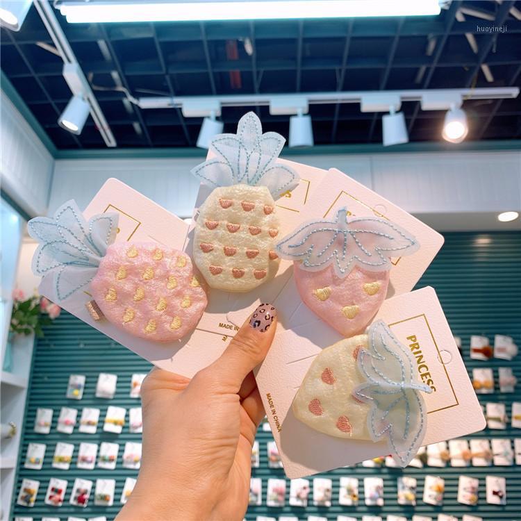 

Princess Spring Summer New Korean Children's Lace Fruit Pineapple Strawberry Hairpin Girl Baby Vegetable Radish Fringe Clip1