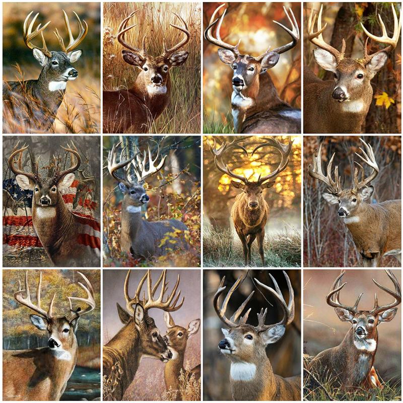 

Paintings Evershine 5D Diamond Embroidery Deer Cross Stitch Painting Full Square Drill Animals Rhinestone Pictures Home Decoration