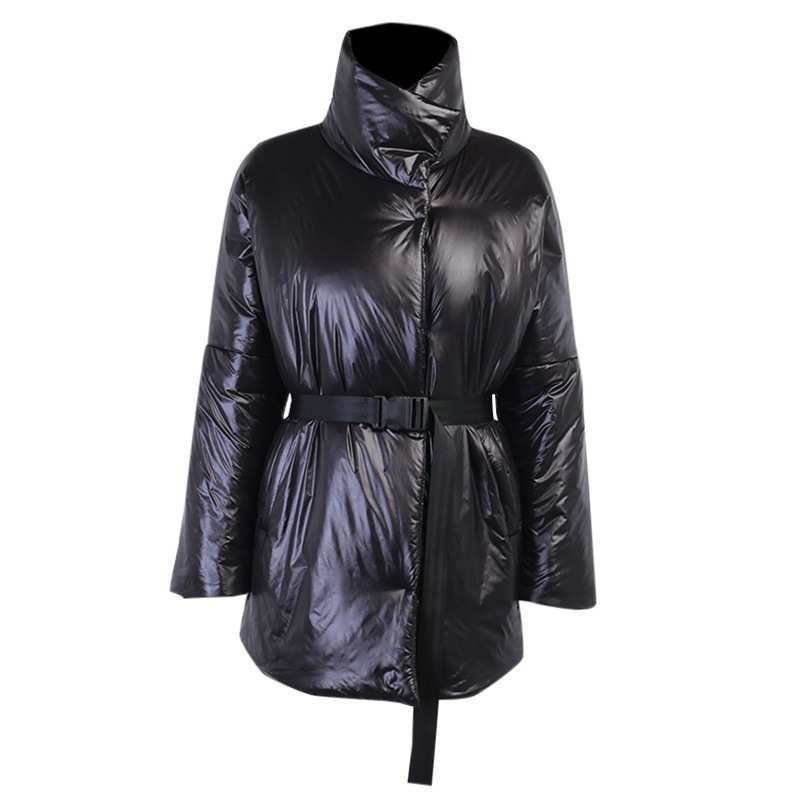 

Casual female waistband thick coat parkas warm winter loose pocket khakis large jackets YI3R, Khaki