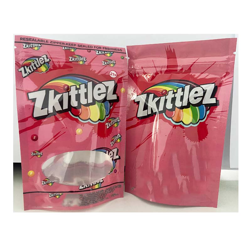

Zkittlez bubble ziplock bag 3.5 grams pe zipper bag reusable smell proof bag with clear window