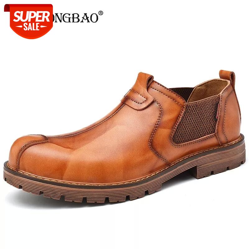 

Brand Men Casual Shoes High Quality Split Leather Men's Shoes Breathable Men's Flats Work Waterproof Men Driving #vG9k, Beige