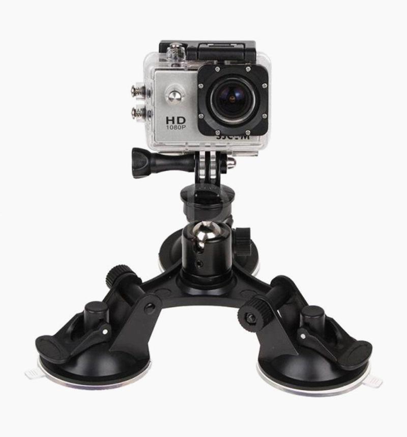 

Triple Car Glass Suction Cup Mount Holder Tripod Screw Adapter for 4 3 3+ 2