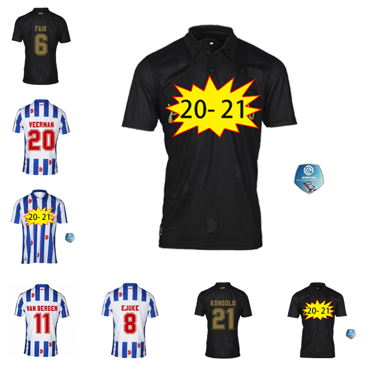 

2020 2021 SC Heerenveen Soccer Jersey 100th Anniversary Faik Veerman Kongolo Dresevic Custom 20 21 Home Away Football Shirt Uniform, Black;yellow